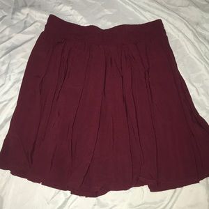 Maroon Circle Skirt